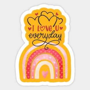 I Love You Everyday Happy Valentines Day Sticker